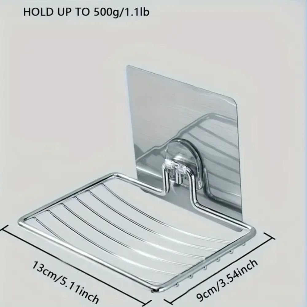 Jabonera de Acero Inoxidable Adhesiva de Pared