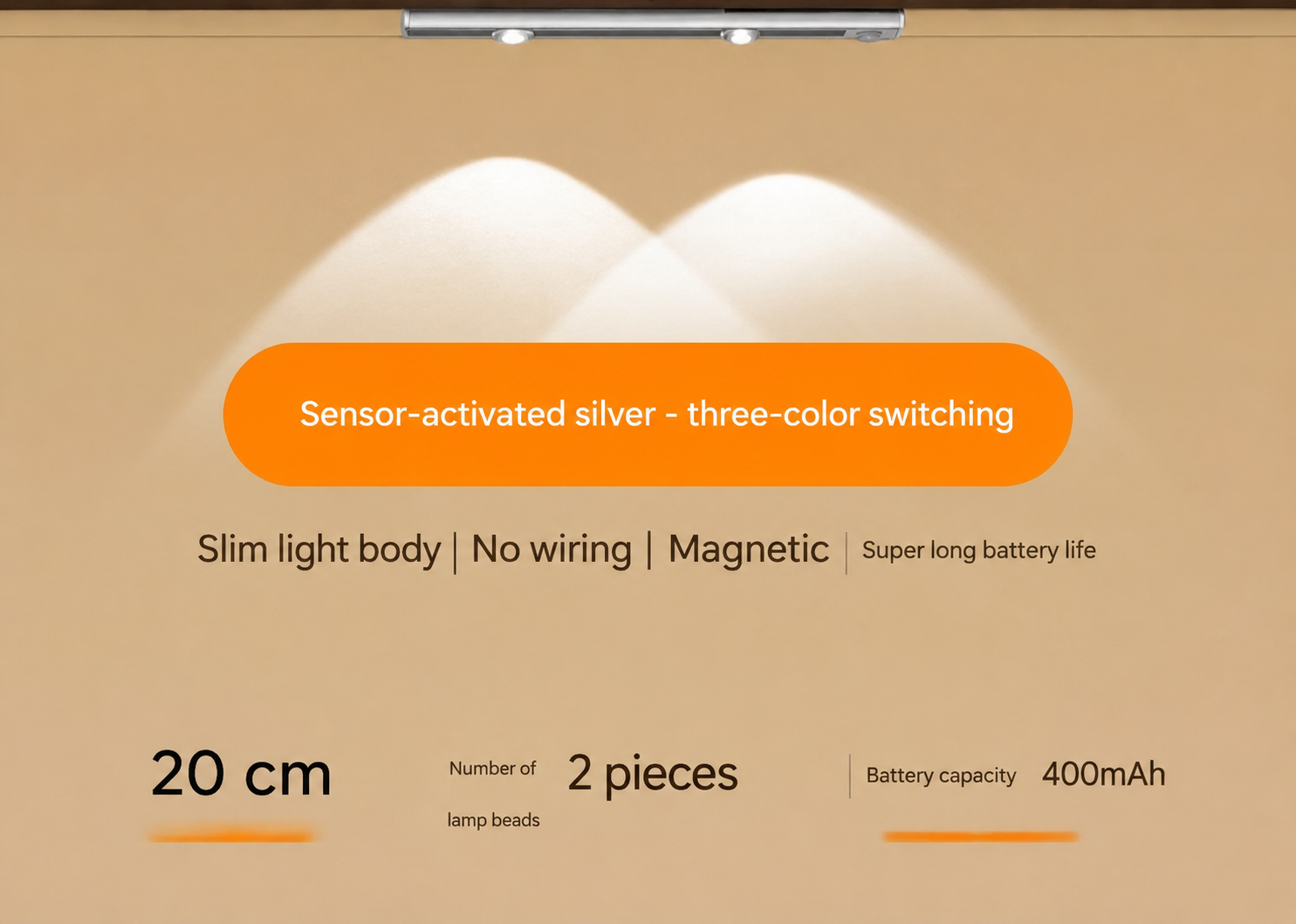 Luz con Sensor de Movimiento Recargable